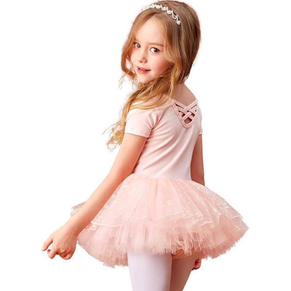 MdnMd Pink Tutu Dance Dress for Kids